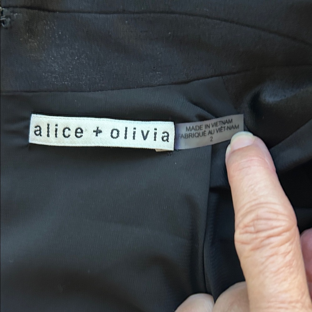 Alice + Olivia/ Mona Black Long Sleeve suit Dress - Picture 8 of 12